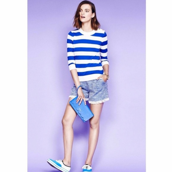 KATE SPADE New York Tweed Fringe IN FULL BLOOM Shorts - sz 6 - Picture 2 of 10